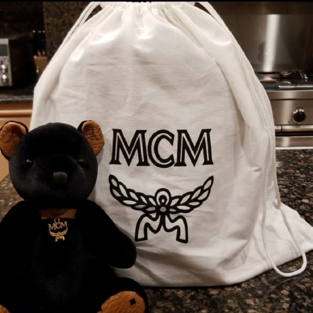 MCM Gold Coated Canvas Backpack - Picture 6 of 8